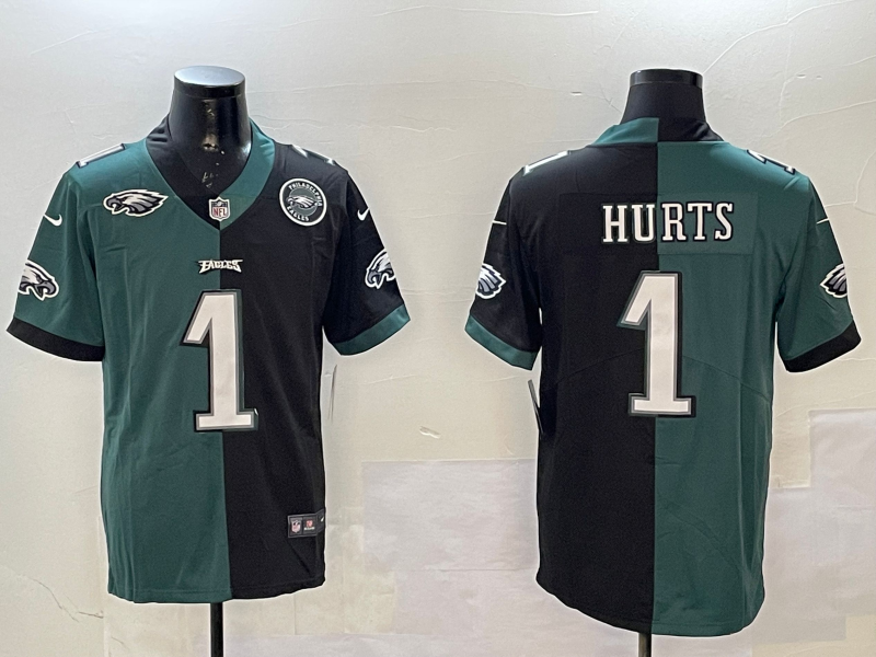 Men Philadelphia Eagles 11 Hurts black 2025 Nike NFL jersey style 02